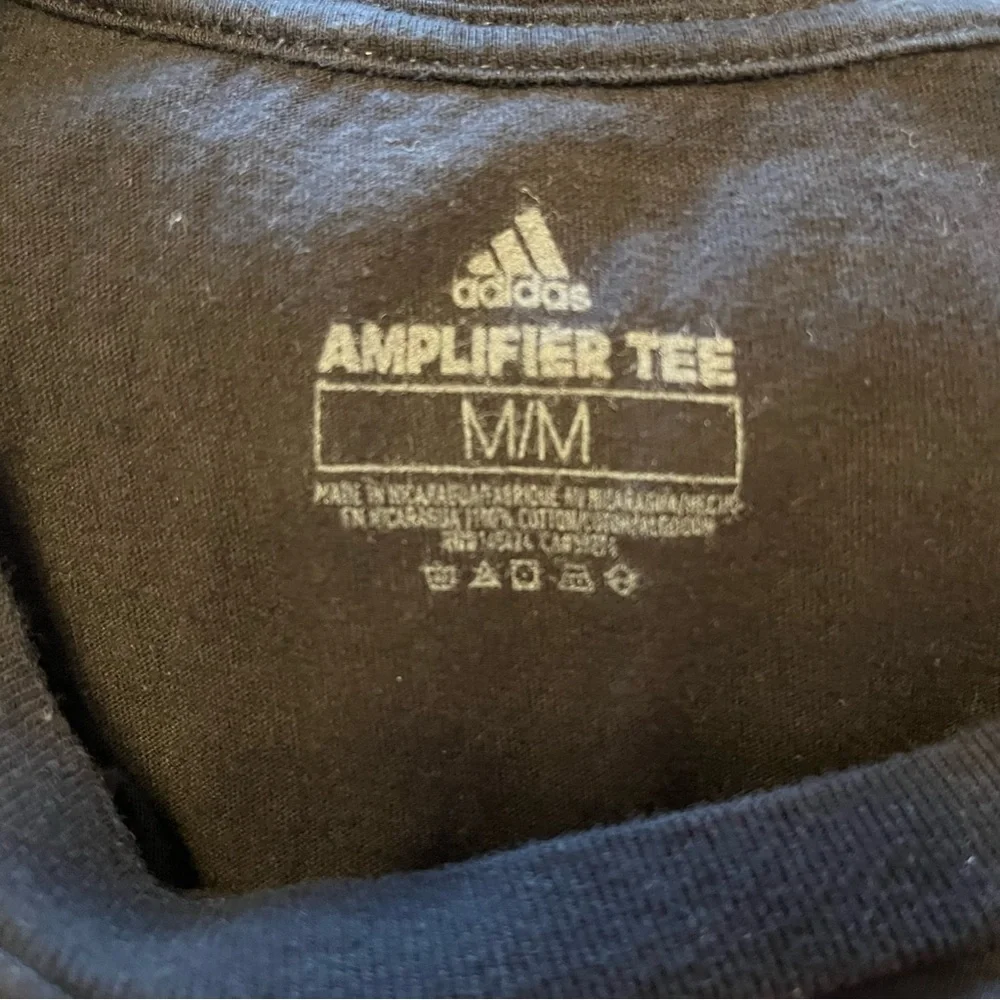 Adidas Black and White Logo T-Shirt Men's Medium